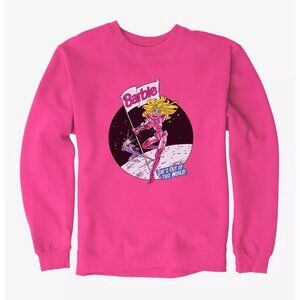 Barbie Pink Crewneck Sweatshirt She’s Out Of This World Hot Topic Moon landing